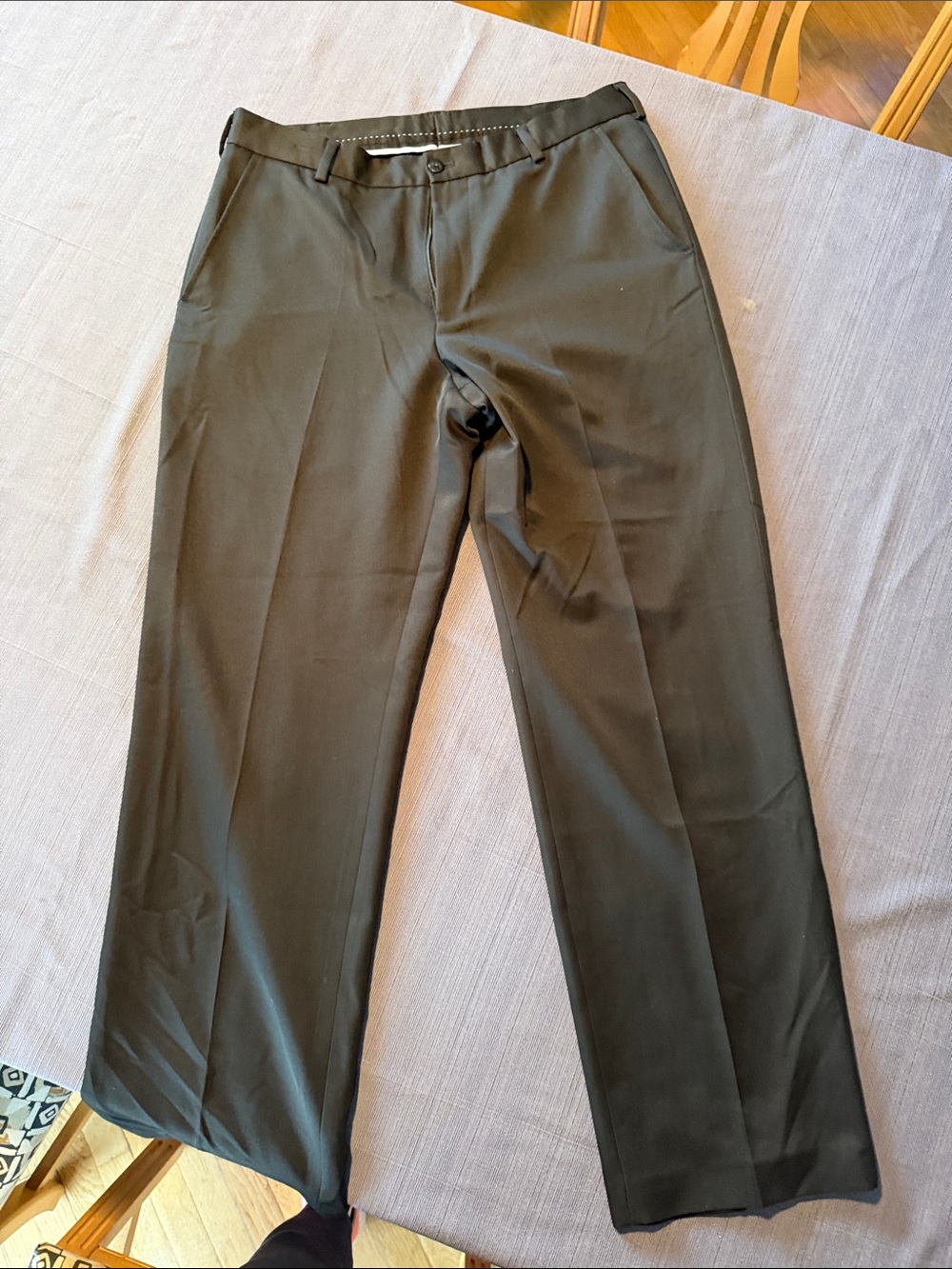 Van Heusen Black Straight Leg Dress Pants